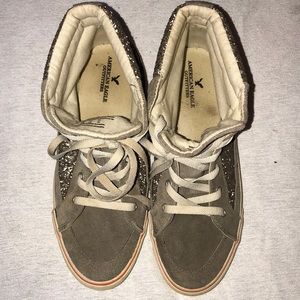 AEO glitter high top sneakers